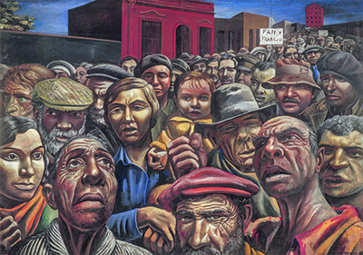 Pintura Manifestación de Antonio Berni